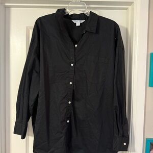 Old Navy Black Boyfriend Shirt